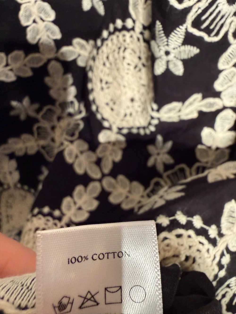 Rosie Posie Black & Cream Tie-Shoulder Mini Dress women’s size large - Picture 6 of 6